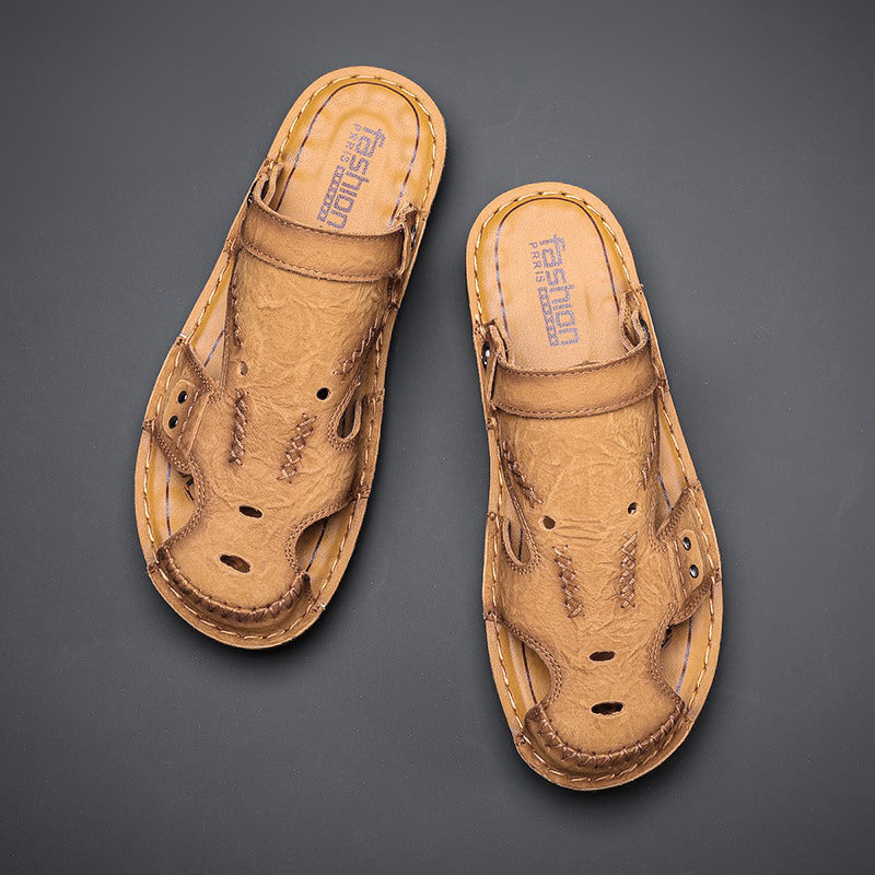 Sandales d'été décontractées en cuir pour hommes | 7101