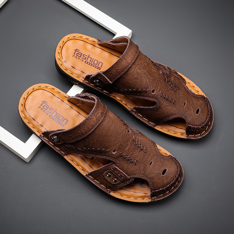 Sandales d'été décontractées en cuir pour hommes | 7101
