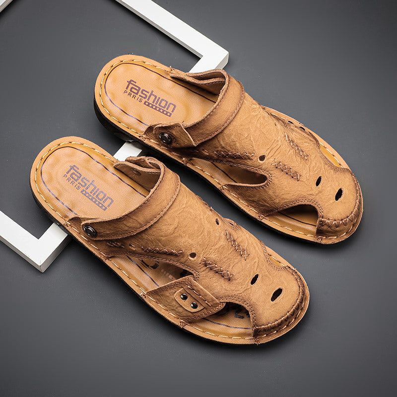 Sandales d'été décontractées en cuir pour hommes | 7101