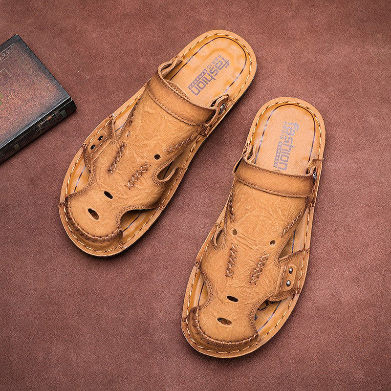 Sandales d'été décontractées en cuir pour hommes | 7101
