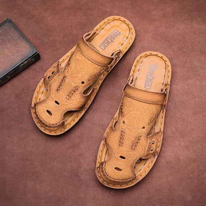 Sandales d'été décontractées en cuir pour hommes | 7101