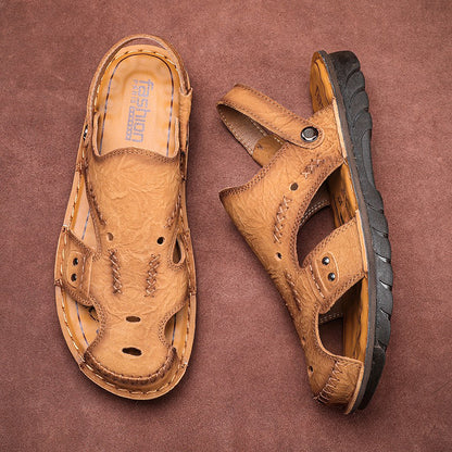 Sandales d'été décontractées en cuir pour hommes | 7101
