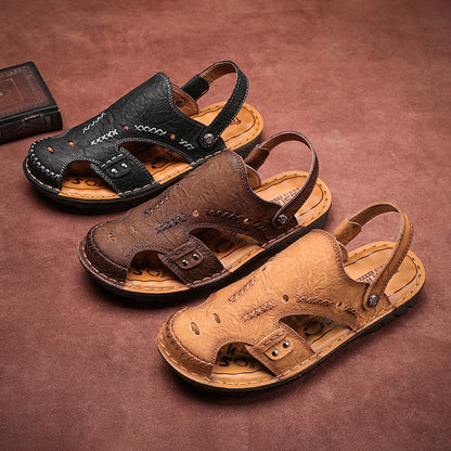 Sandales d'été décontractées en cuir pour hommes | 7101
