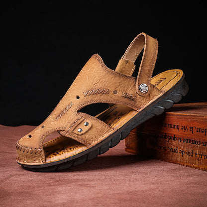 Sandales d'été décontractées en cuir pour hommes | 7101