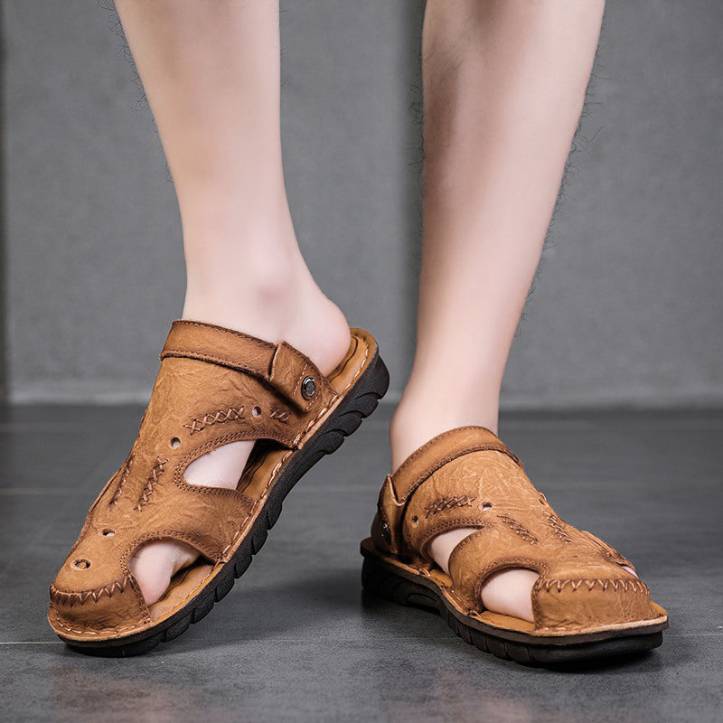 Sandales d'été décontractées en cuir pour hommes | 7101