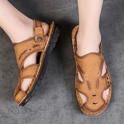 Sandales d'été décontractées en cuir pour hommes | 7101