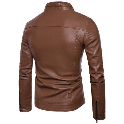 Giacca da uomo in similpelle di alta qualità, vestibilità aderente, elegante blazer | JK12
