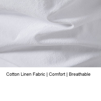 Mens Cotton Linen Shirts Casual Long Sleeve Button Up Shirts Fashion Business Tops with Pocket  | A276