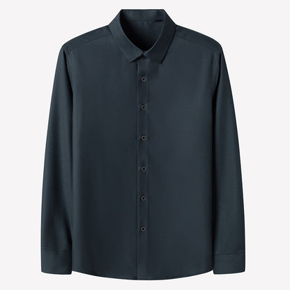 Camicia da uomo premium vestibilità regolare collo flessibile cotone tinta unita | C2070