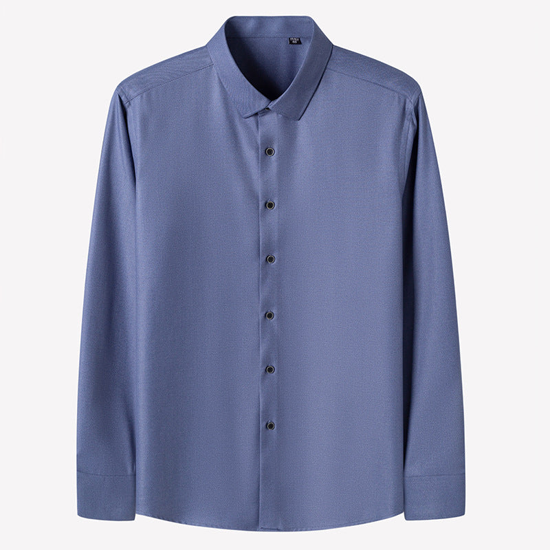 Camicia da uomo premium vestibilità regolare collo flessibile cotone tinta unita | C2070
