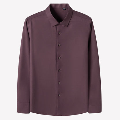 Camicia da uomo premium vestibilità regolare collo flessibile cotone tinta unita | C2070