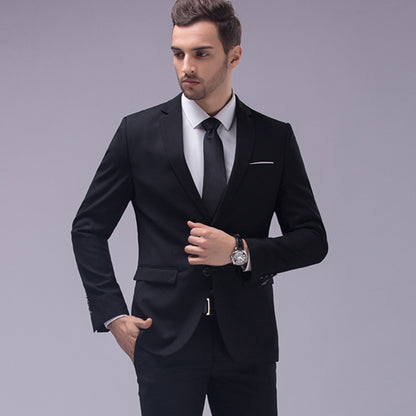 Men’s Premium 2 Piece Suit  Smart Fit Prom Suits Work Wedding Casual Parties Business Tuxedo Blazer and Pants Trouser Set - X16