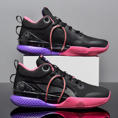 Baskets montantes élégantes pour hommes, chaussures de basket-ball athlétiques |