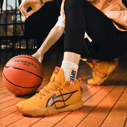 Baskets montantes élégantes pour hommes, chaussures de basket-ball athlétiques |