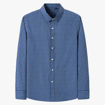 Men Thin Plaid Cotton Casual Slim Fit Long Sleeve Button Down Dress Shirts Spring Summer  |  MC-2228