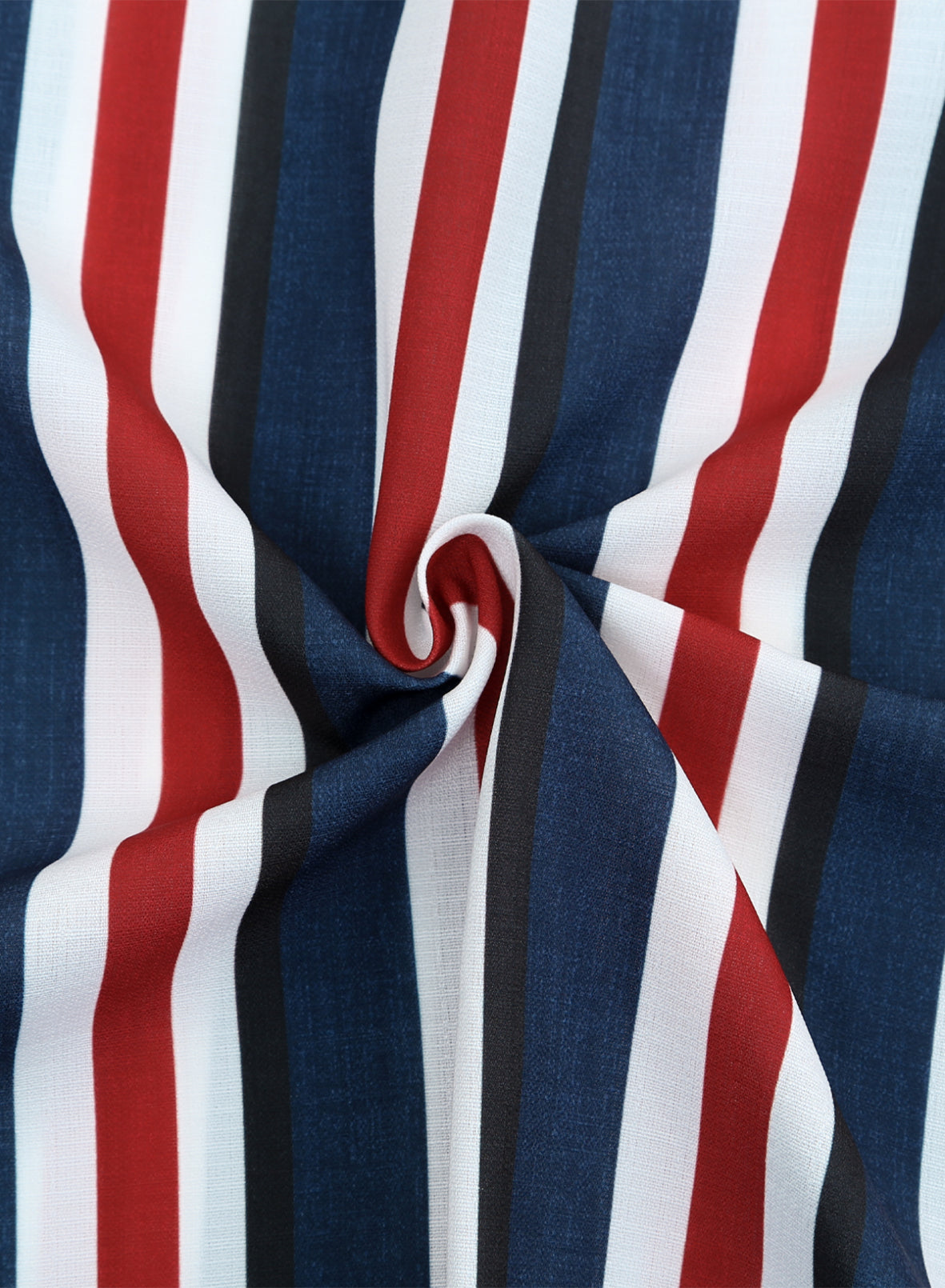 Chemise boutonnée à manches longues et col montant pour homme, décontractée, en coton, à rayures et au toucher lin | +MC255371-4019 