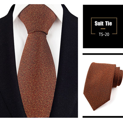 Cravate en soie jacquard tissée à carreaux de style britannique classique | TS1-22
