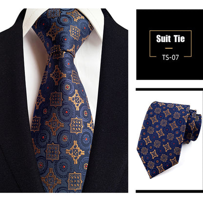 Cravate en soie jacquard tissée à carreaux de style britannique classique | TS1-22