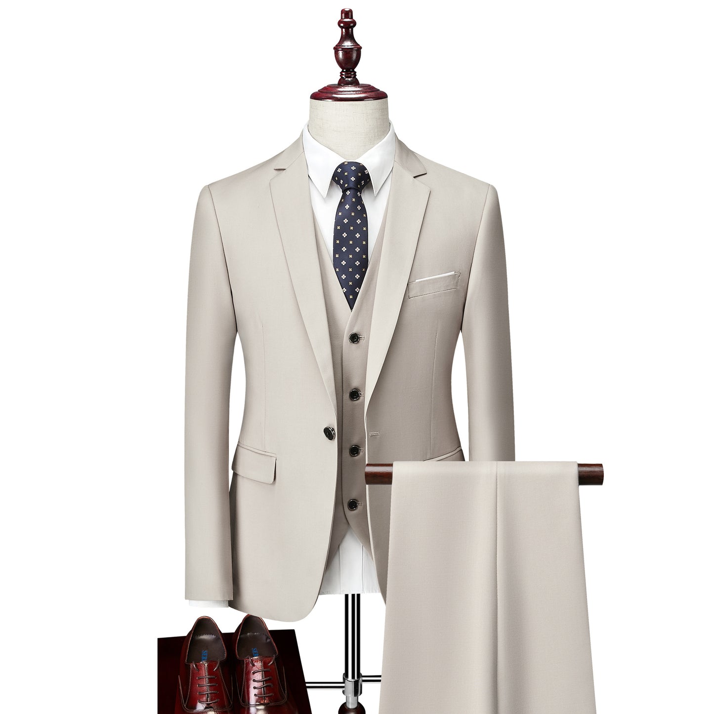Costume 3 pièces pour homme de qualité supérieure, coupe classique et élégante | X19