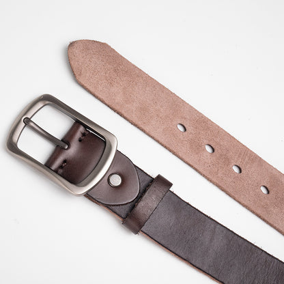 Ceinture en cuir rétro délavé pour homme | Ceinture décontractée pour homme 1 1/2" en cuir pleine fleur | N8117