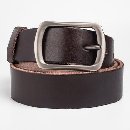 Ceinture en cuir rétro délavé pour homme | Ceinture décontractée pour homme 1 1/2" en cuir pleine fleur | N8117