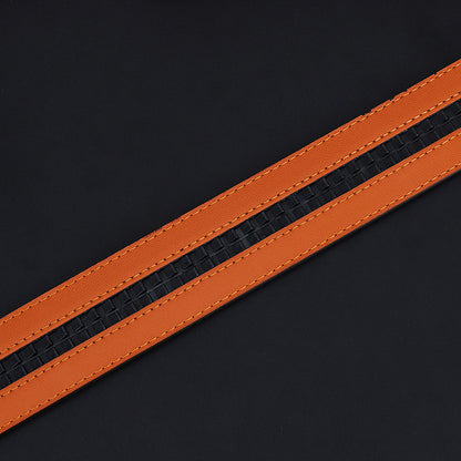 Men's Croc Style Real Leather Ratchet Belt For Jeans Casual Trouser & Suits - Available in Waist Size 28” - 46”