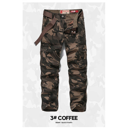 Multi-Pocket Straight Leg Casual Camouflage Trousers Relaxed Fit Cargo Pant | K5705-A