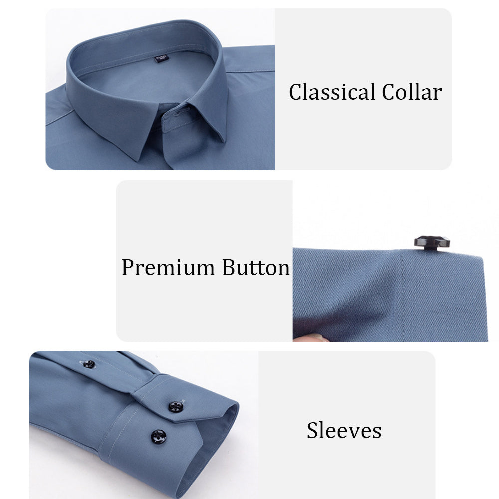 Camicie eleganti da uomo in modal, a maniche lunghe, elasticizzate, formali | C2080 